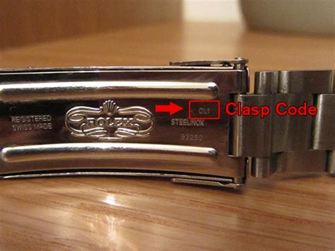 rolex clasp date codes|Rolex replacement clasp.